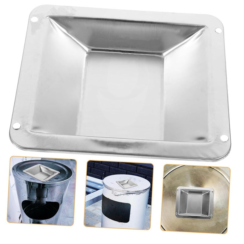 2 قطعة من صندوق الرماد الخارجي الفولاذ المقاوم للصدأ وسلة المهملات مع غطاء حاوية أعقاب السجائر - Image 3